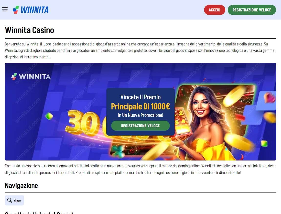Winnita Casino Italia Winnita Casino Italia
